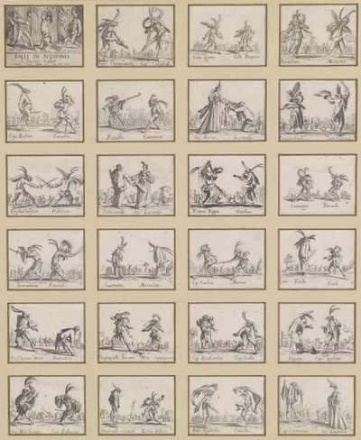 Balli di Sfessania (Neapolitanian dances) by Jacques Callot